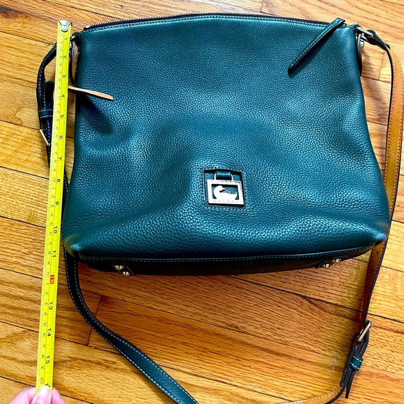 Dooney & Bourke Vintage Rare Pebble Grain Leather Large Hobo Hunter Sac West - Picture 8 of 15